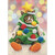 Cat Wearing Decorated Tree Costume and Orange Booties Christmas Card