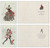 Holiday Fashionistas: Women in Holiday Attire Keepsake Box of 20 Assorted Christmas Cards: Card Details
