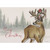 Deer with Cardinal and Holly in Antlers Christmas Card: Merry Christmas