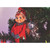 Smiling Elf Doll in Tree Branches Christmas Card