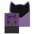 Boo: Black Cat Peeking Over Shimmering Black Table Halloween Card: Envelope Boo: Black Cat Peeking Over Shimmering Black Table Halloween Card: Envelope