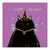 Long Hair Black Cat Wearing Magic Hat and Gold Necklace on Purple Halloween Card: Happy Halloween Long Hair Black Cat Wearing Magic Hat and Gold Necklace on Purple Halloween Card: Happy Halloween