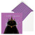 Long Hair Black Cat Wearing Magic Hat and Gold Necklace on Purple Halloween Card: Envelope Long Hair Black Cat Wearing Magic Hat and Gold Necklace on Purple Halloween Card: Envelope