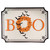 Boo: 3D Orange Letters, Orange Flower Wreath with Black Gems and 3D Bats Hand Decorated Halloween Card: BOO Boo: 3D Orange Letters, Orange Flower Wreath with Black Gems and 3D Bats Hand Decorated Halloween Card: BOO