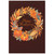 Die Cut 3D Tip On Bird and Pumpkins on Orange Foil Accented Wreath Hand Decorated Thanksgiving Card: Happy Thanksgiving