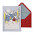 Snow Covered House, Cardinals, Foil Trees and Mountains Holiday Card: Envelope Snow Covered House, Cardinals, Foil Trees and Mountains Holiday Card: Envelope