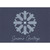 Holographic Foil Season's Greetings and Large Snowflake on Dark Blue Holiday Card: Season's Greetings