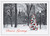 Boston Common Splendor: Tree with Red Bows in Winter Box of 25 Custom Verse Holiday Cards: Season's Greetings