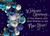 Bright Shine: Wreath of Dark Blue, Light Blue and Silver Ornaments Box of 25 Custom Verse Holiday Cards: Warmest Greetings of the Season and Best Wishes in the New Year!