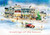 Vintage Village, Shoppers and Red Pickup Truck in Winter Box of 25 Custom Verse Holiday Cards: Greetings of the Season