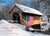 Patriotic Covered Bridge Over Stream in Winter Box of 25 Custom Verse Holiday Cards: Happy Holidays