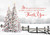 Pair of Decorated Snow Covered Trees Along Fence Box of 25 Custom Verse Holiday Cards: In the spirit of the season we extend a warm and sincere Thank You
