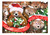 Beary Bunch: Group of Bears Holding an Evergreen and Red Banner Box of 25 Custom Verse Holiday Cards: Holiday Greetings from All of Us