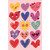 Rows of Happy Colorful Heart Faces Valentine's Day Card