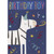 Zebra in Party Hat Blowing Noisemaker Birthday Card for Boy: Birthday Boy