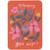 Sending You Hugs: Flowers and Stems on Orange Get Well Card: sending you hugs