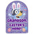 Bluey Waving Arms and Wearing Bunny Ears Easter Card for Grandson: Grandson, Easter's Here!