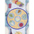 Traditional Seder Plate Inside Blue Foil Circle on Table Funny Interfaith Passover / Easter Card