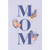 Blue MOM Letters, Foil Accented Butterflies and Gems 3D Hand Decorated Mother's Day Card: Mom