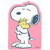 Peanuts: Snoopy Hugging Woodstock on Pink Die Cut Mother's Day Card