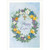 Oval Wreath with Quilled Flowers and Cross 3D Hand Crafted Easter Card: Happy Easter