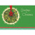 Red Bow on Plant Box of 18 Christmas Cards: Greetings at Christmas
