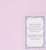 Cross and Purple Border Covered in Blue, Purple and Green Vines and Flowers Money Holder / Gift Card Holder First Communion Card for Girl: Inside