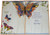 Three Shimmering Colorfully Patterned Butterflies Hand Decorated 3D Pop Up Mother's Day Card for Mom: Inside (Pop Up)