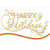 Gold Foil Happy Holidays Die Cut Box of 18 Christmas Cards: Happy Holidays