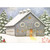 Gray Barn with Sheep Peeking Out From Door Religious Christmas Card