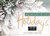 Gold Border, Text and Evergreen Tree Box of 25 Custom Verse Holiday Cards with Logo Upload: Happy Holidays