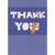 Orange Dog Hugging the Letter U Thank You Card: THANK YOU