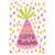 Pink Party Hat With Colorful Falling Confetti Birthday Card: Happy Birthday