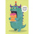 Oops, Was That Yours: Monster Eating Whole Cake Birthday Card: Oops! Was that yours?