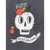 Packaged Halloween Cards: Set of 6 - Skull, Raven, Flowers and Vines on Black: Happy Halloween