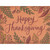 Packaged Thanksgiving Cards: Set of 8 - Cursive Happy Thanksgiving with Leaves Border: Happy Thanksgiving