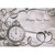 New Year Card: Pocket Watch and Swirling White and Black Ribbons: Happy New Year