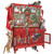 3D Pop Up Christmas Card: Cats Climbing on Santa's Red Pantry Cabinet