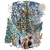 3D Pop Up Christmas Card: Cats Climbing in and Around Evergreen Tree