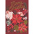 Christmas Card: Gold Foil Accented Poinsettias and Pinecones: Merry Christmas