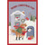 Christmas Card for Dad: Foxes Mailing Letter to Santa at Postal Box: Merry Christmas, Dad