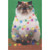 Funny Christmas Card from Cat: Fluffy Cat Tied Up in String of Lights