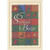 Croatian Language Christmas Card: Patchwork of Holiday Symbols with Zigzag Edge: English Translation: Merry Christmas