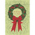 Italian Language Christmas Card: Red Bow on Pine Wreath Laced with Red Ribbon: Le Benedizioni Di Natale (English Translation: Christmas Blessings)