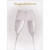 Wedding Card: Silver Lined Champagne Glasses Toast: Congratulations