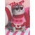 Valentine's Day Card: Cat Wearing Heart Sunglasses, Sweater and Bandanna