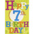Happy 7th Large Colorful Type Age 7 / 7th Birthday Card: Happy 7th Birthday!
