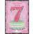 Number 7 Zebra Pattern and Cake Age 7 / 7th Birthday Card for Girl: Look Who's Turning 7