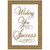 Gold Foil Lettering and Vine Border Success Congratulations Card: Wishing You Success