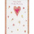 Red Heart Inside Pink Heart with Tiny Hearts and Flowers Wedding Anniversary Congratulations Card: Warm Wishes On Your Anniversary